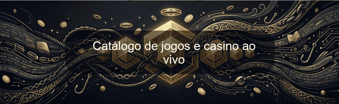 Catálogo de jogos e casino ao vivo
