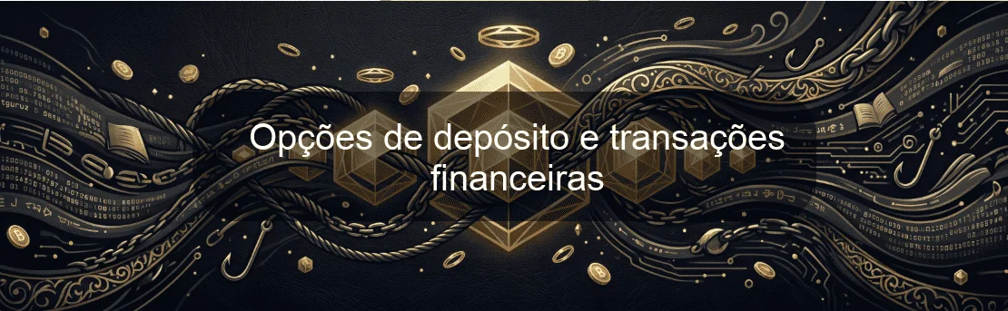 Opções de depósito e transações financeiras